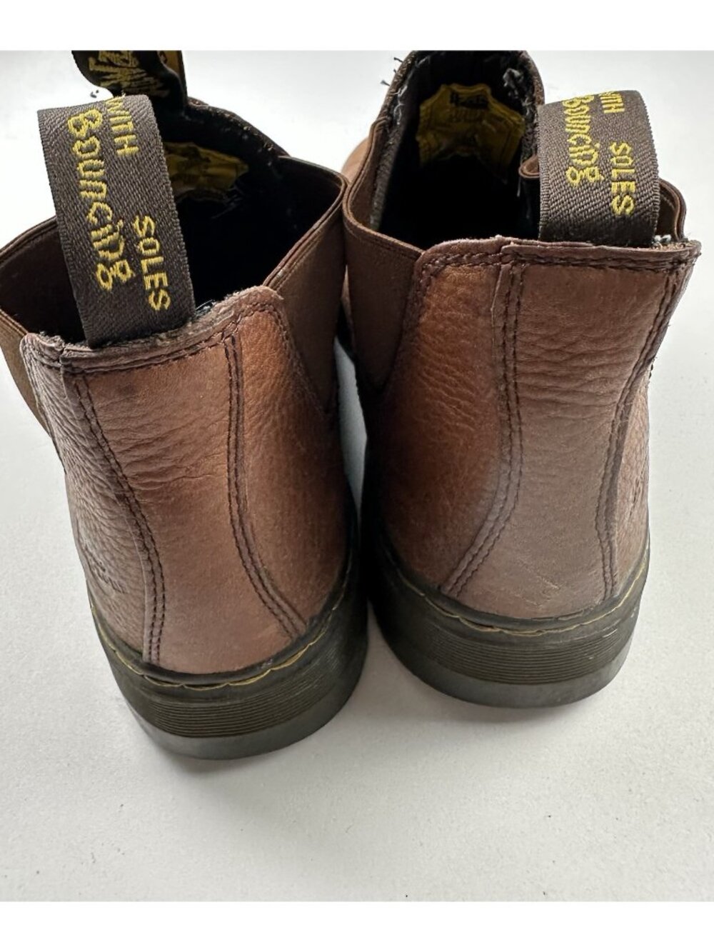 Dr. Martens Industrial Brown Leather Steel Toe Chelsea Work Boots Mens 12 M - Picture 7 of 10